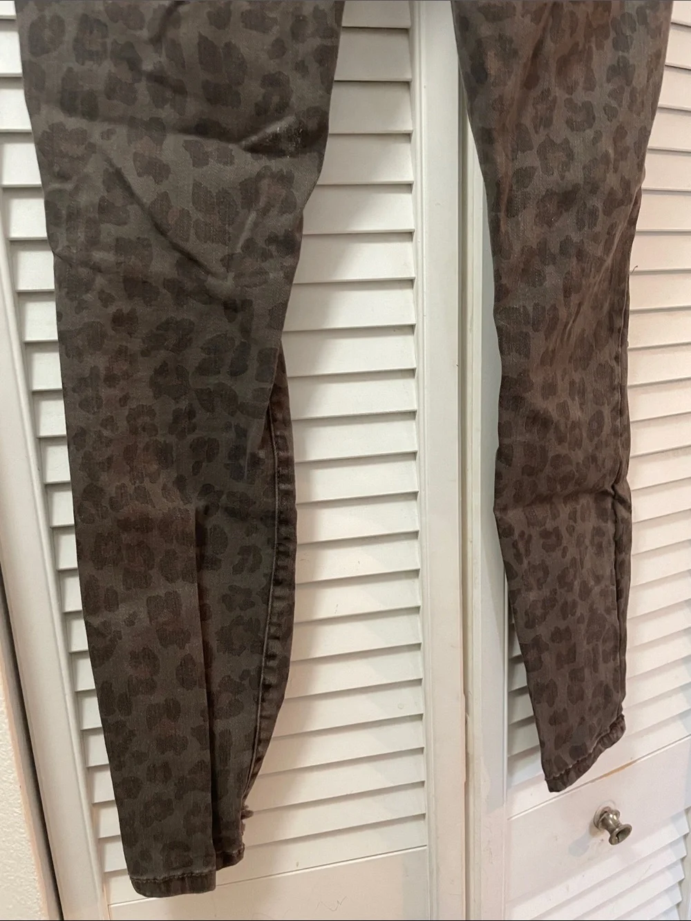 Design Lab Lord & Taylor Leopard Print Skinny Jeans - Brown